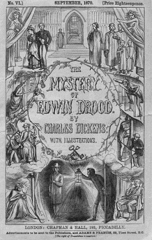 Ilustraciones y dibujos en los libros de Charles Dickens - El misterio de Edwin Drood (1870), portada de Luke Fildes